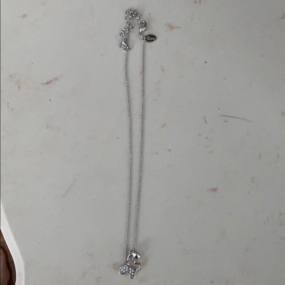 Silver butterfly necklace